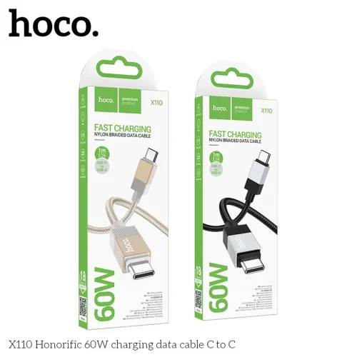 Cáp Sạc Type-C to Type-C Hoco X110 Honorific 60W