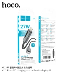 Cáp Sạc PD iP Hoco X112 Favor with Display