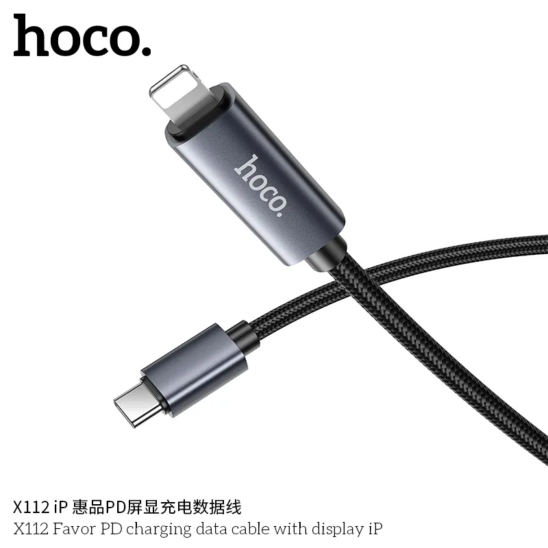 Trải nghiệm sử dụng mượt mà, an toàn với chức năng hiển thị thời gian thực trên Cáp Hoco X112