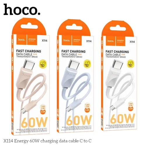 Cáp Sạc Type-C to Type-C Hoco X114 Energy 60W