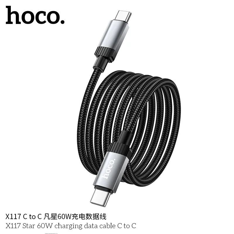 Hoco X117 Star 60W hỗ trợ sạc nhanh 60W, tương thích máy tính và điện thoại