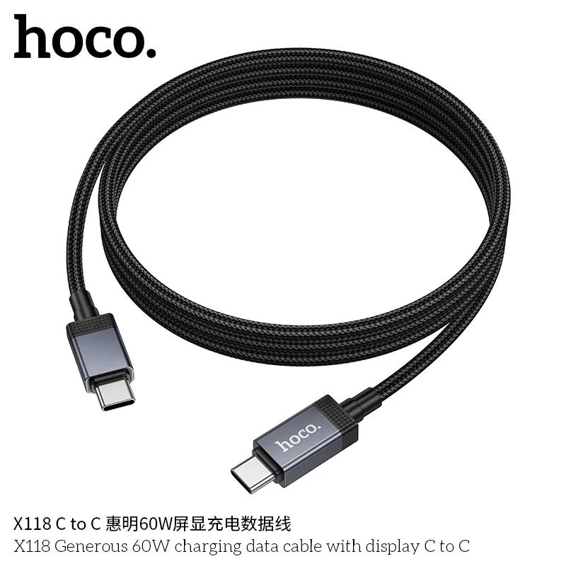 Hoco X118 sạc nhanh 60W, hiển thị mức sạc thời gian thực tiện lợi