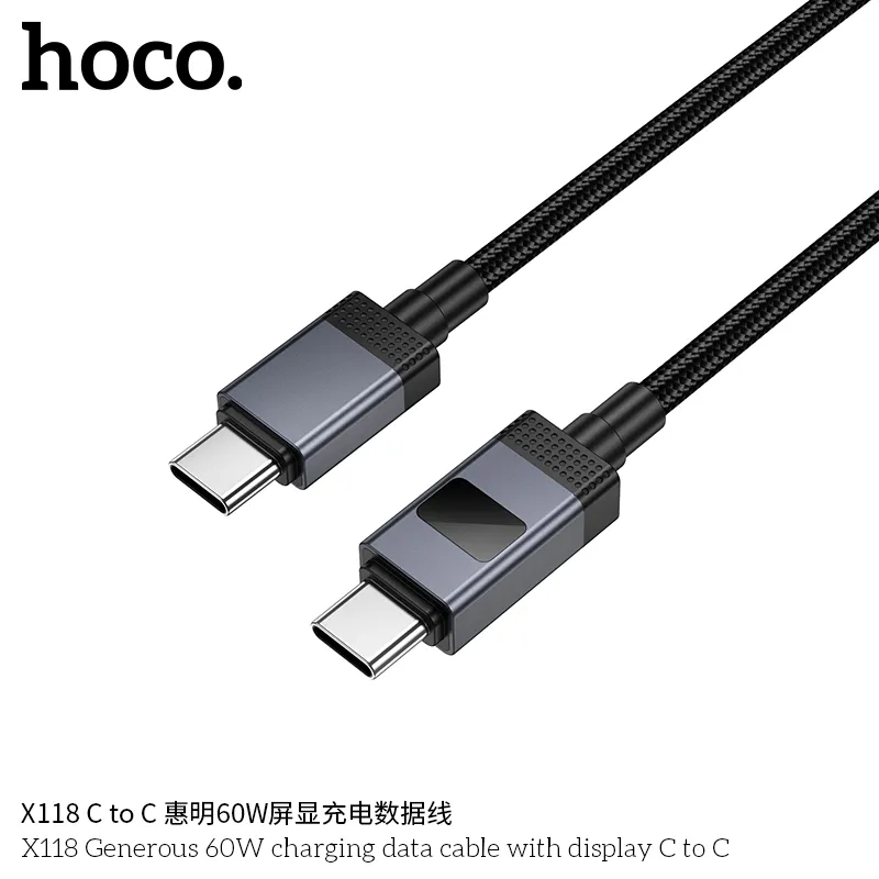 Trải nghiệm sạc ổn định, an toàn với cáp Type-C Hoco X118 Generous