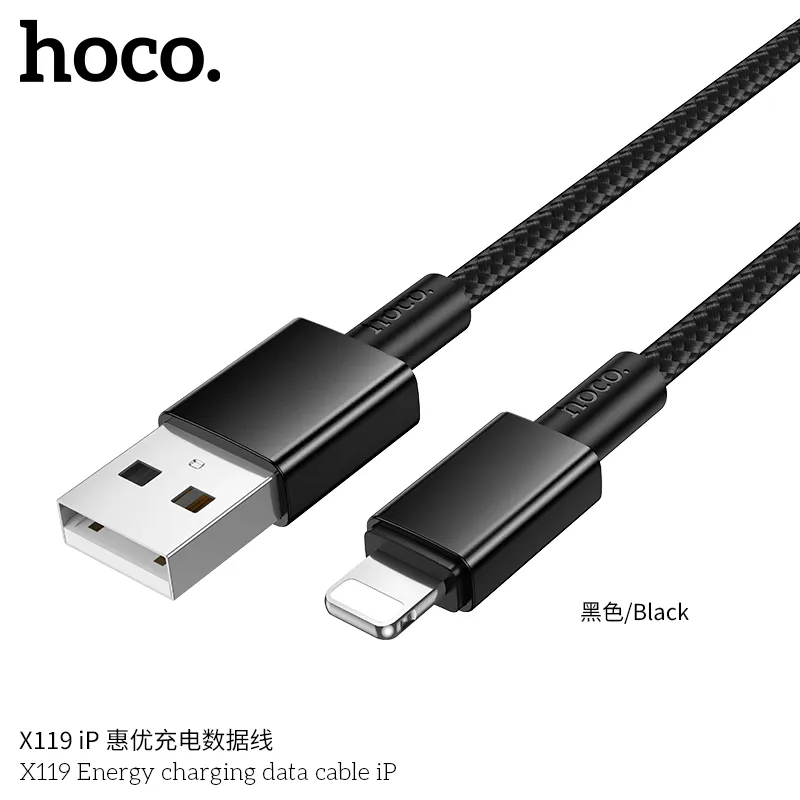Đóng gói Cáp Sạc iP Hoco X119 Energy Packaged chuyên nghiệp, hạn chế hư hỏng khi vận chuyển