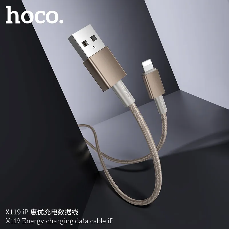 Cáp Sạc iP Hoco X119 Energy Unpackaged hỗ trợ sạc nhanh 2.4A, ổn định