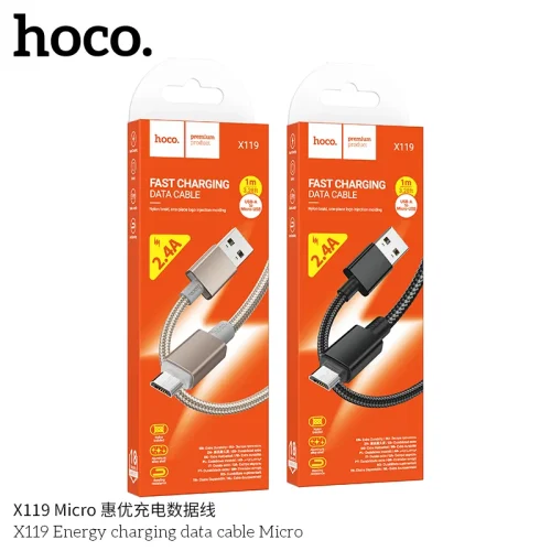 Cáp Sạc Micro Hoco X119 Energy Unpackaged