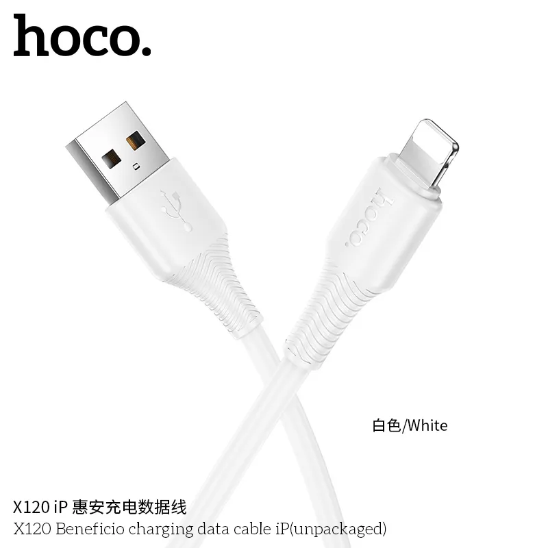 Đóng gói Cáp Sạc iP Hoco X120 không hộp, thuận tiện vận chuyển số lượng lớn