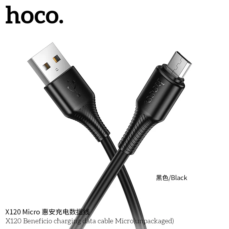 Thiết kế cáp Micro USB Hoco X120 nhỏ gọn, màu sắc sang trọng