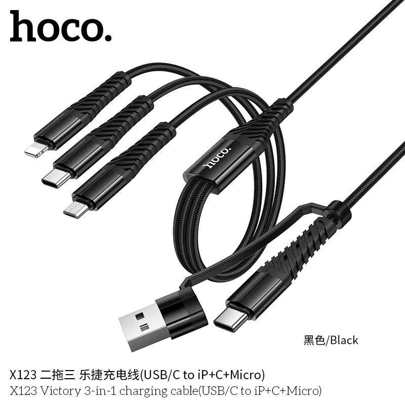 Công năng đa cổng hỗ trợ iPhone, USB-C và Micro USB