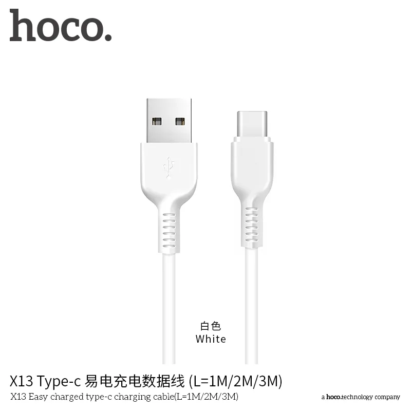 Cáp sạc Type-C Hoco X13 với kiểu dáng nhỏ gọn, màu sắc tinh tế, tạo điểm nhấn thời trang