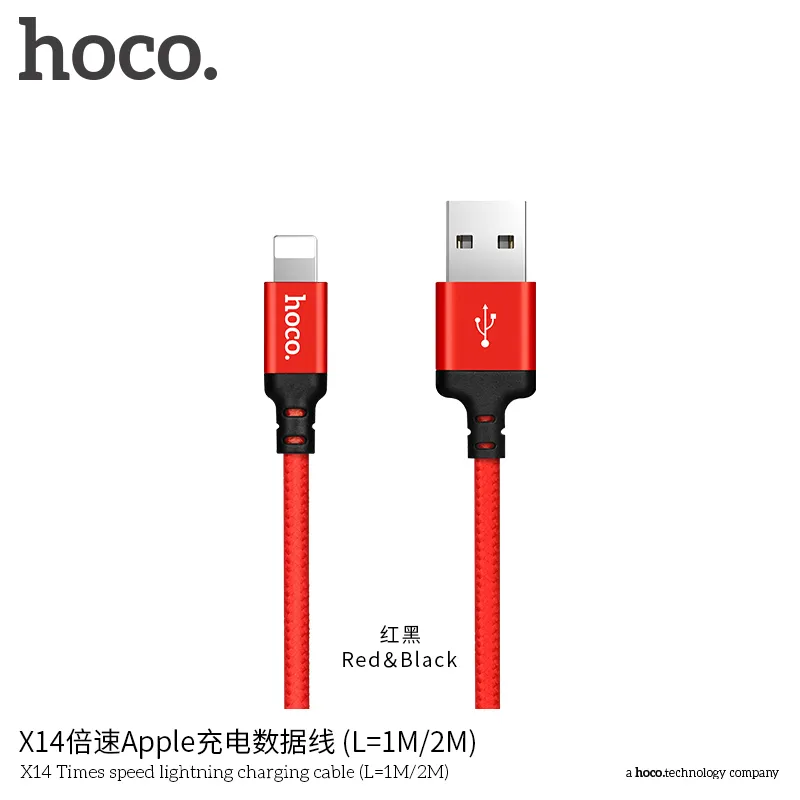 Cáp sạc iP Hoco X14 Times Speed L=1M bền đẹp, chuẩn kết nối USB-C nhanh