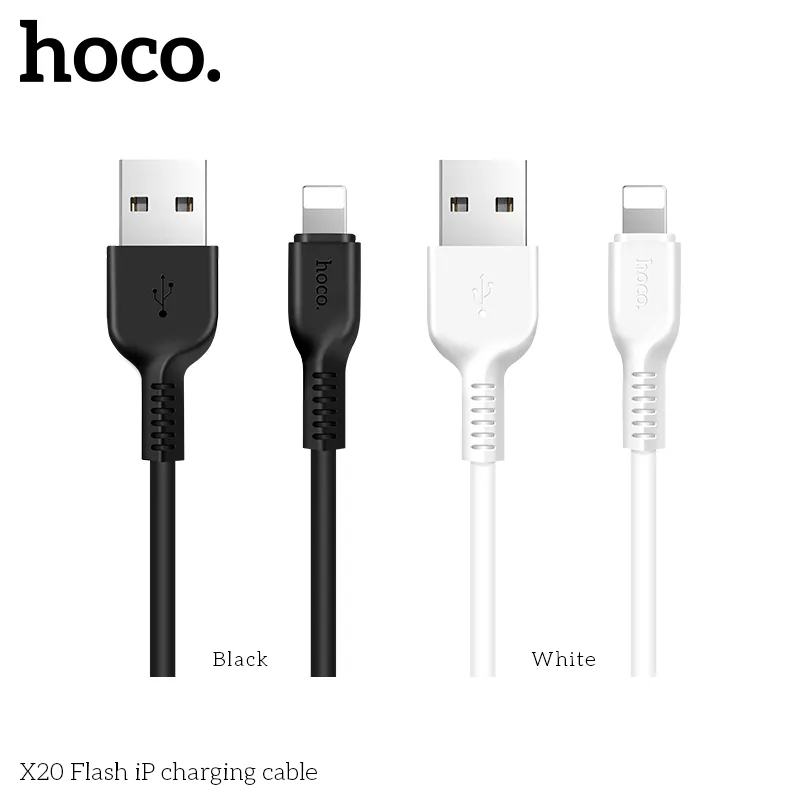 Cáp Sạc iP Hoco X20 Flash L=1M thiết kế hiện đại phù hợp mọi thiết bị iPhone