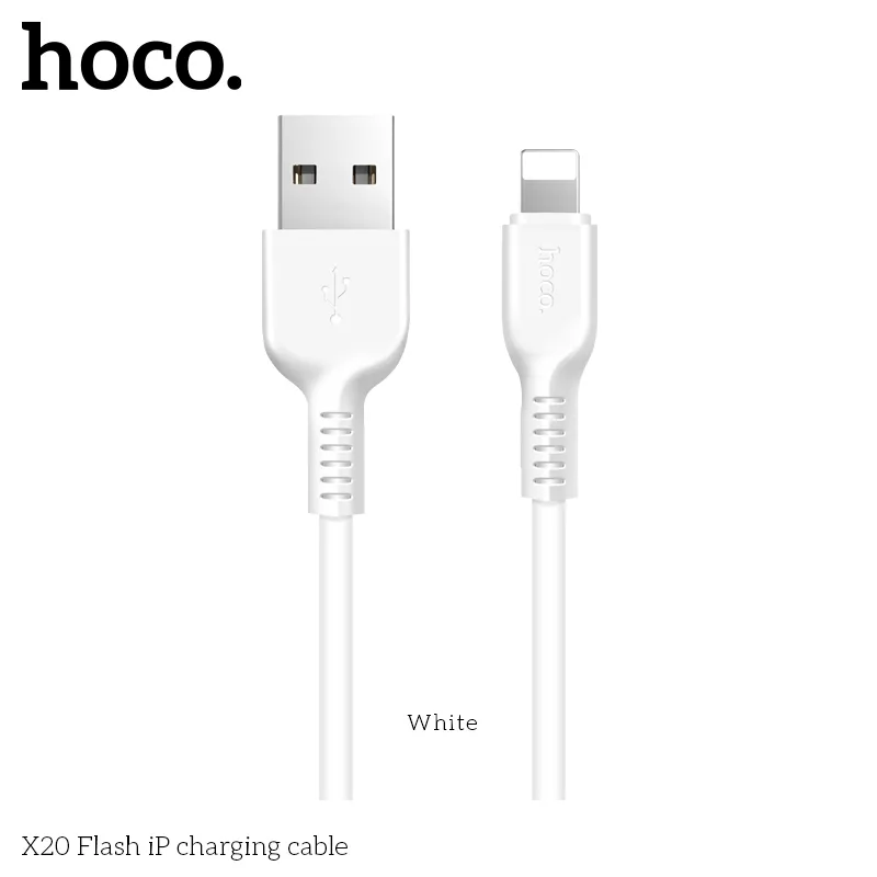 Cáp Sạc iP Hoco X20 Flash L=1M với thiết kế bền bỉ chống gẫy gập hiệu quả