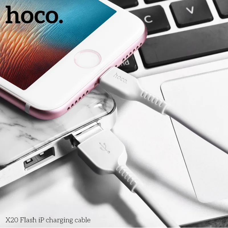 Đóng gói Cáp Sạc iP Hoco X20 Flash L=1M gọn nhẹ 1m phù hợp mang theo mọi lúc