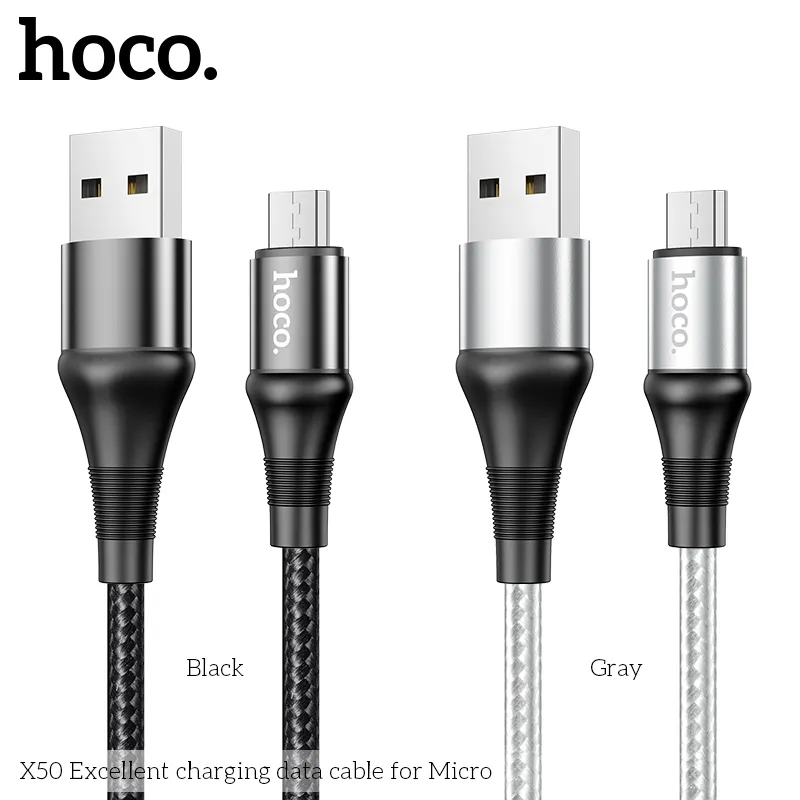 Cáp Sạc Micro Hoco X50 Excellent với thiết kế bền chắc và chất liệu cao cấp