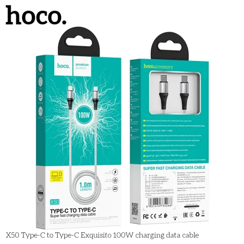 Cáp Sạc Type-C to Type-C Hoco X50 Exquisito 100W L=1M