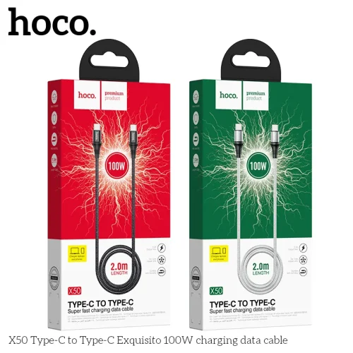 Cáp Sạc Type-C to Type-C Hoco X50 Exquisito 100W L=2M