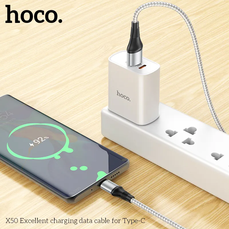 Cáp Sạc Type-C Hoco X50 Excellent chất lượng cao bền bỉ