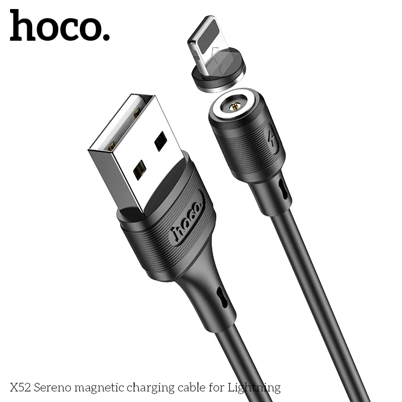 Cáp Sạc iP Hoco X52 thiết kế đầu nối từ tính độc đáo, tiện dụng