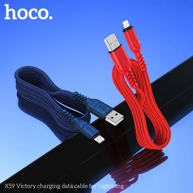 Cáp Sạc iP Hoco X59 Victory với thiết kế bền bỉ và hiệu suất ổn định