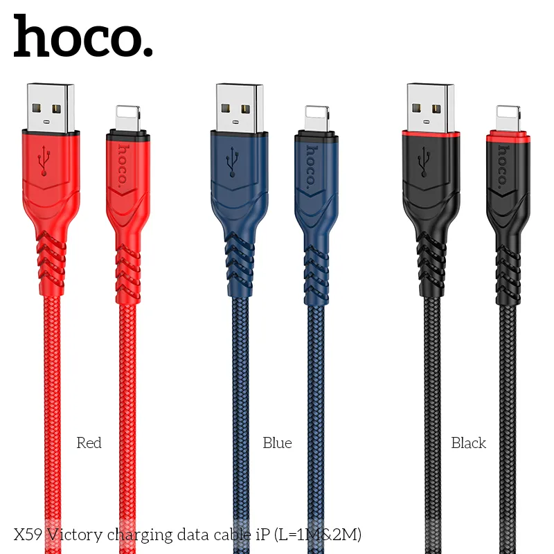 Cáp Sạc iP Hoco X59 Victory L=2M mô tả chung chất lượng cao sạc nhanh an toàn