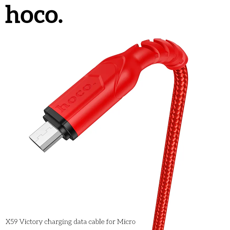 Cáp Sạc Micro Hoco X59 Victory chất lượng cao, bền bỉ và tiện lợi