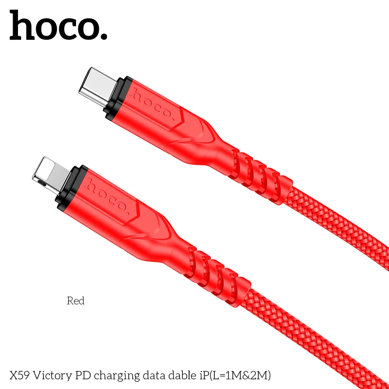 Cáp Sạc PD iP Hoco X59 Victory L=2M mô tả chung chất lượng cao bền bỉ thuận tiện