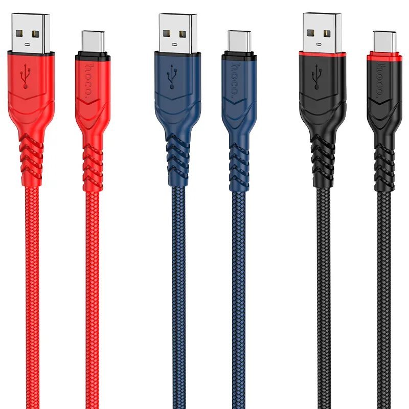 Cáp Sạc Type-C Hoco X59 Victory L=2M bền bỉ với thiết kế nylon chống đứt