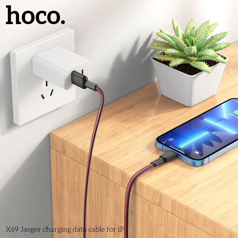 Cáp Sạc iP Hoco X69 Jaeger chất lượng cao, bền bỉ, thiết kế tinh tế