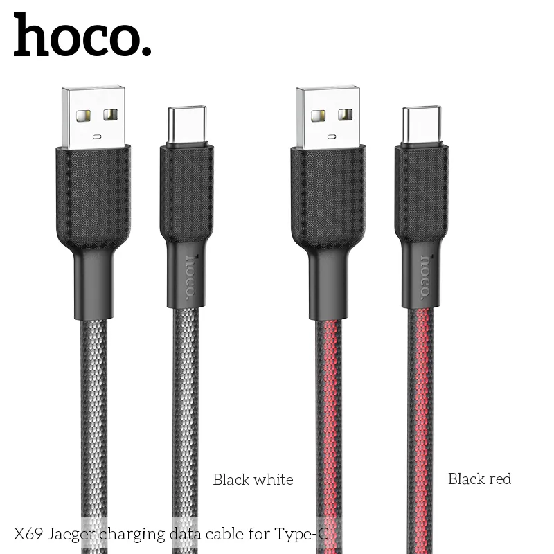 Cáp Sạc Type-C Hoco X69 Jaeger thiết kế chắc chắn và bền bỉ