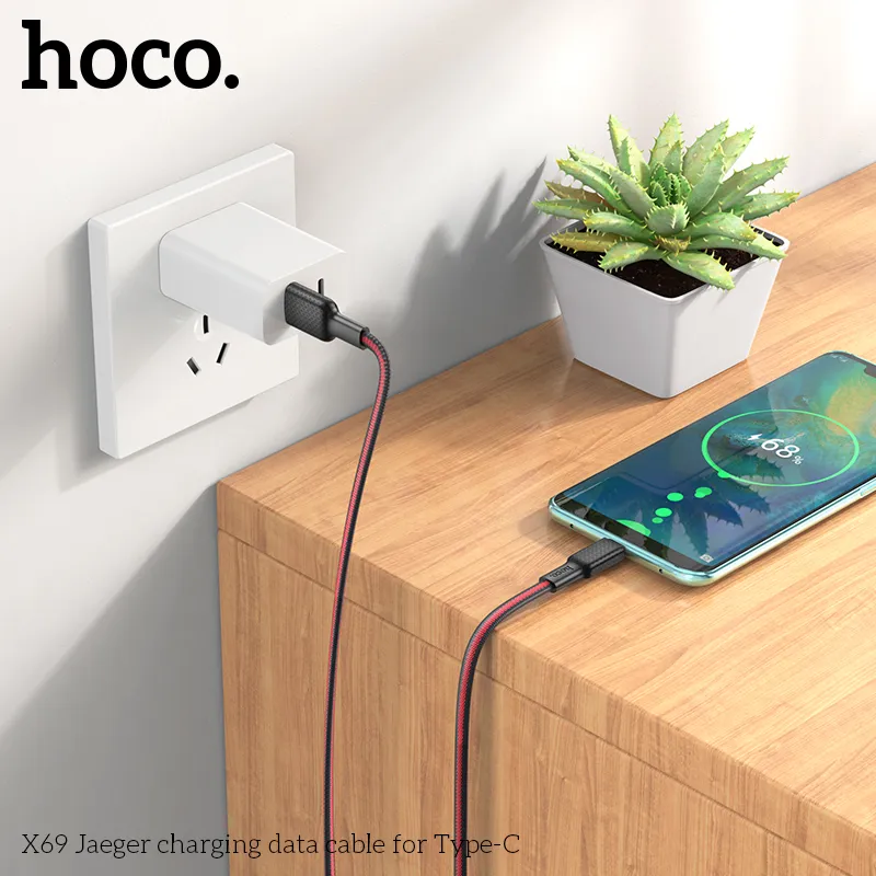 Trải nghiệm sạc 3A nhanh chóng với cáp Hoco X69 Jaeger