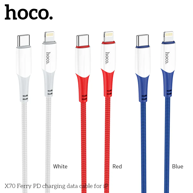 Thương hiệu Hoco uy tín, chất lượng vượt trội Cáp Sạc PD iP Hoco X70 Ferry
