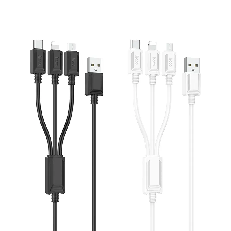 Cáp Sạc 3-in-1 Hoco X74 iP+Micro+Type-C thiết kế đa năng tiện dụng