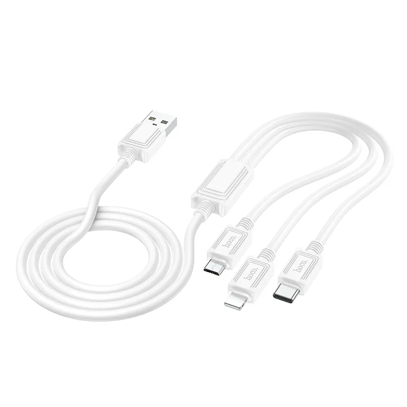 Công năng 3 đầu sạc iPhone, Micro USB và Type-C hỗ trợ nhiều thiết bị