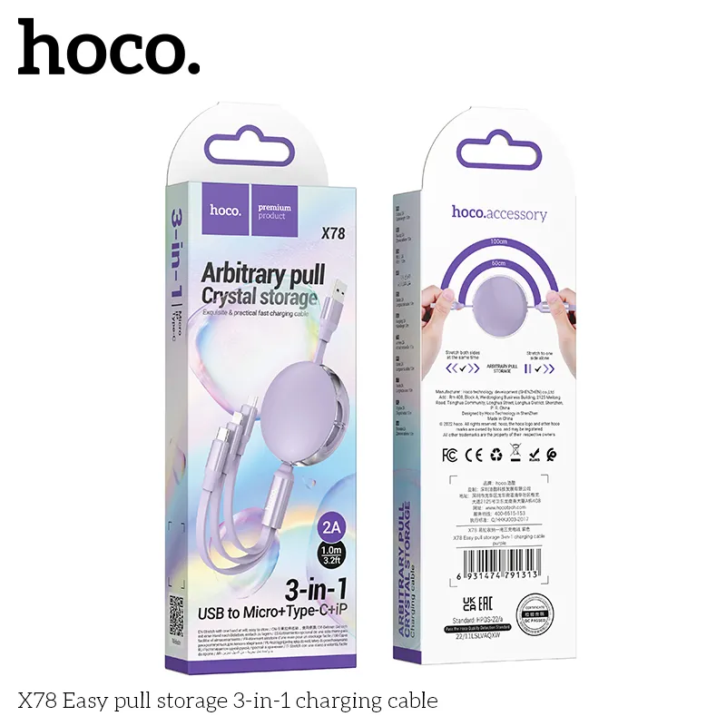 Công năng đa chiều hỗ trợ sạc nhanh 2A không truyền dữ liệu