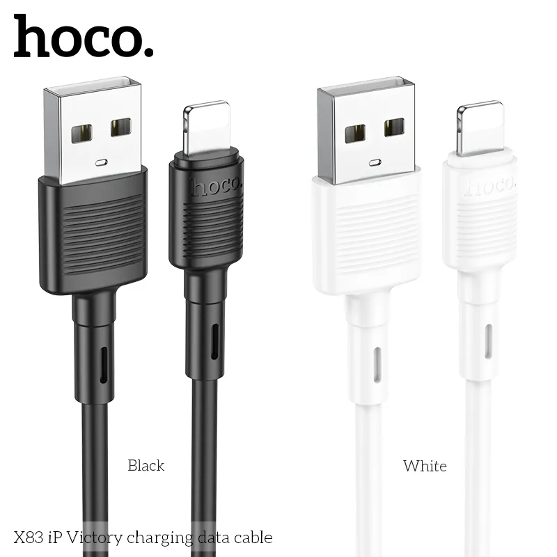 Cáp sạc iP Hoco X83 Victory với kiểu dáng thời trang, bền chắc, tiện dụng