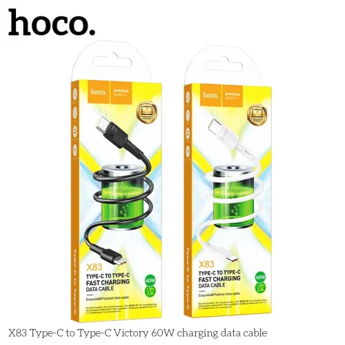 Cáp Sạc Type-C to Type-C Hoco X83 Victory 60W