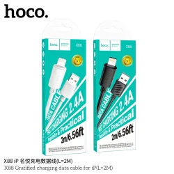 Cáp Sạc iP Hoco X88 Gratified L=2M Packaged