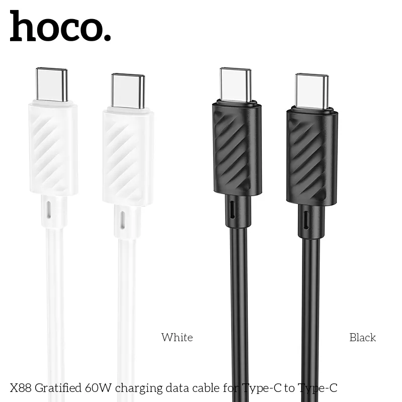 Cáp Sạc Type-C to Type-C Hoco X88 Gratified 60W Unpackaged mô tả chung