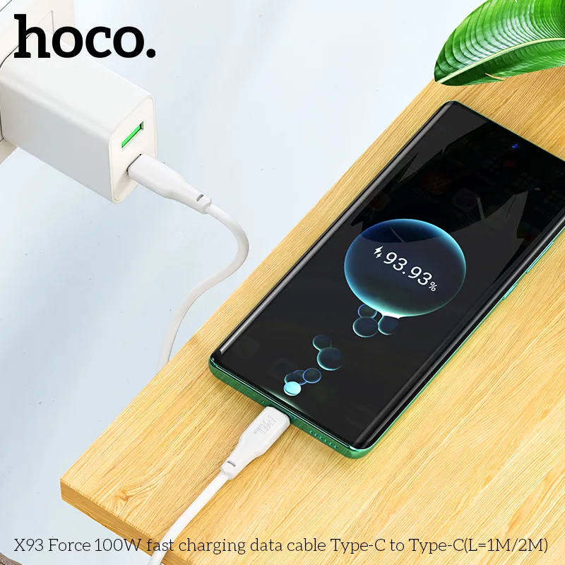 Hoco X93 Force 100W hỗ trợ sạc nhanh laptop và điện thoại, dòng lên đến 3A