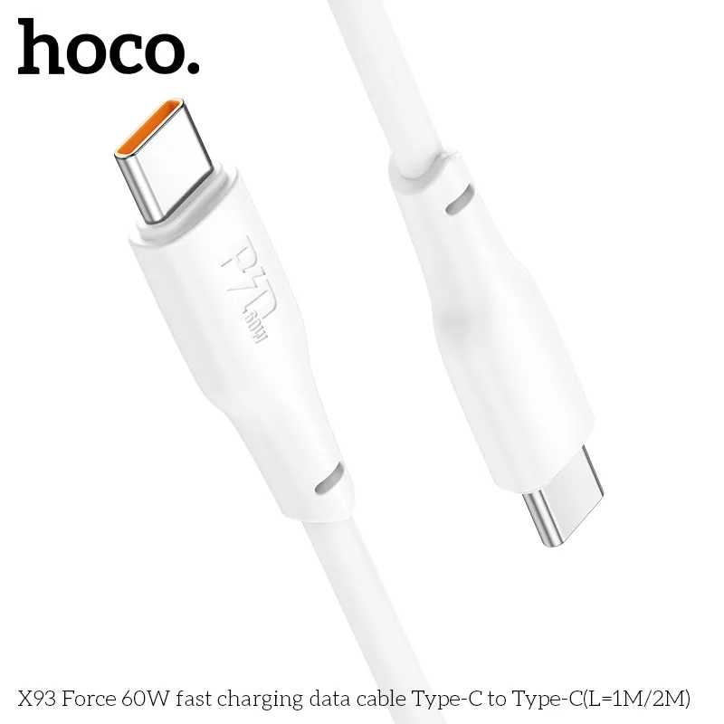 Đóng gói cáp sạc Hoco X93 Force thích hợp bảo vệ sản phẩm khi vận chuyển
