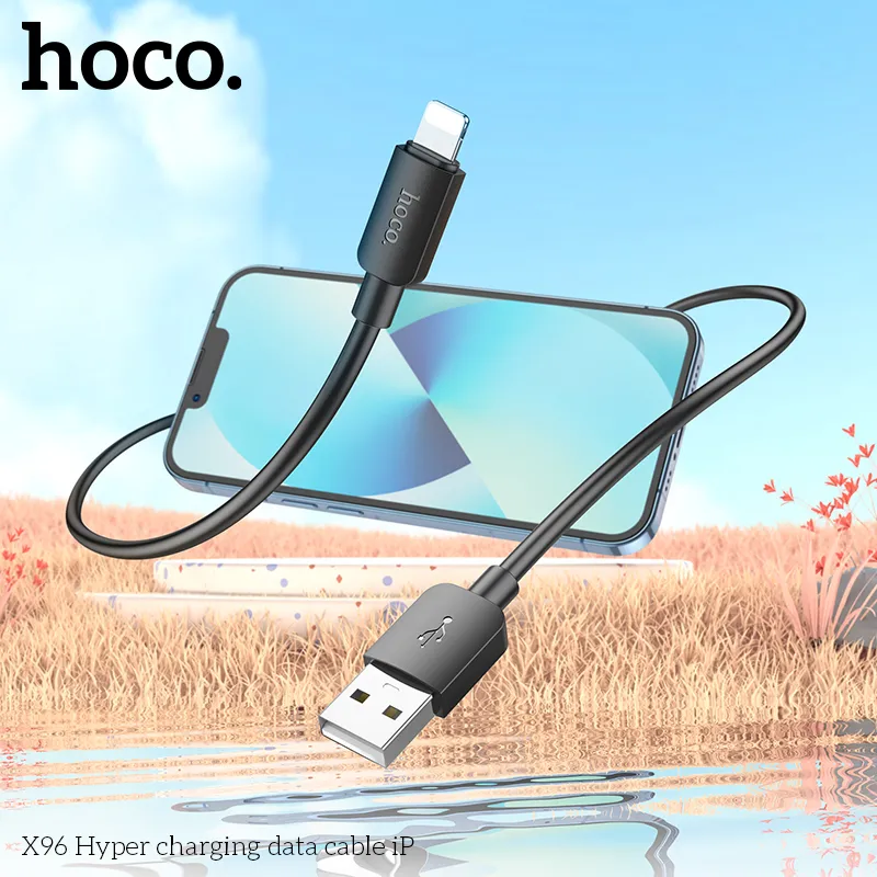 Cáp Sạc iP Hoco X96 Hyper thiết kế tinh tế, chất liệu bền bỉ PVC cao cấp