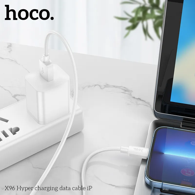 Cáp Sạc iP Hoco X96 Hyper kiểu dáng nhỏ gọn, trọng lượng nhẹ chỉ 29g