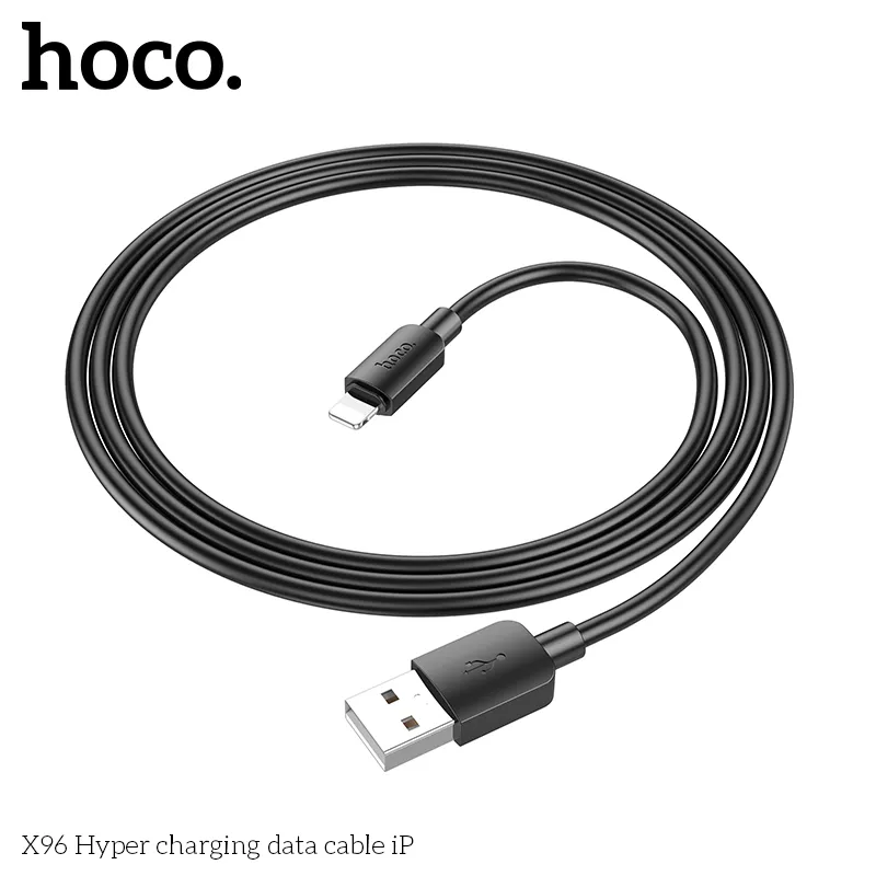 Cáp Sạc iP Hoco X96 Hyper hỗ trợ sạc nhanh 2.4A, dòng điện ổn định