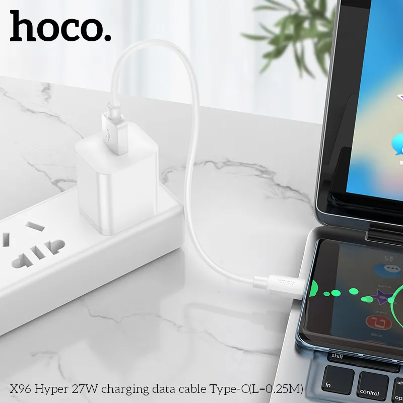 Trải nghiệm sử dụng cáp Hoco X96 Hyper ổn định, tốc độ truyền tải nhanh, kết nối chuẩn Type-C
