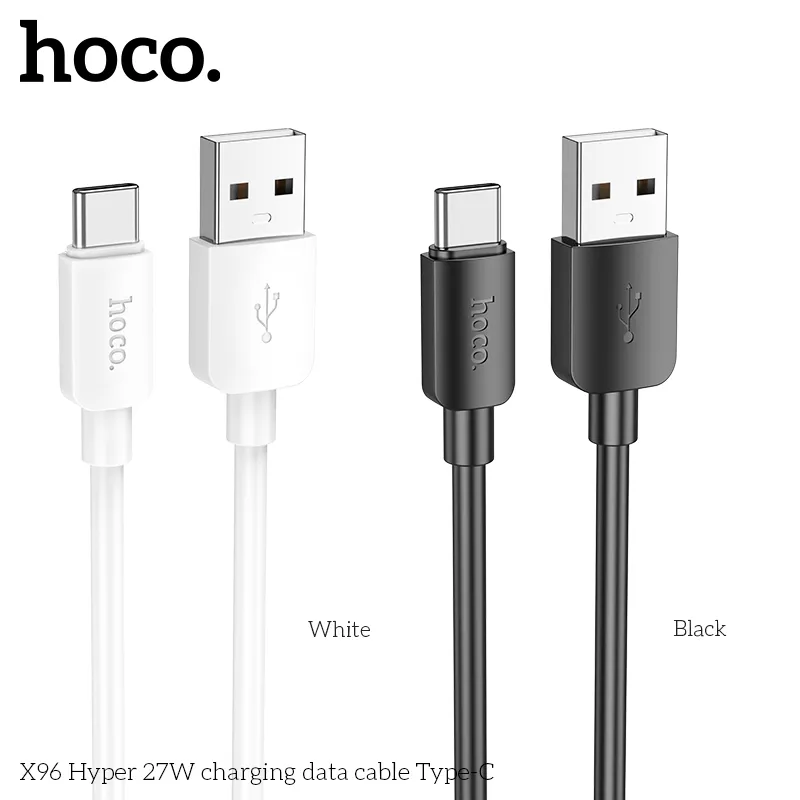 Cáp Sạc Type-C Hoco X96 Hyper 27W chất lượng cao, tốc độ sạc nhanh