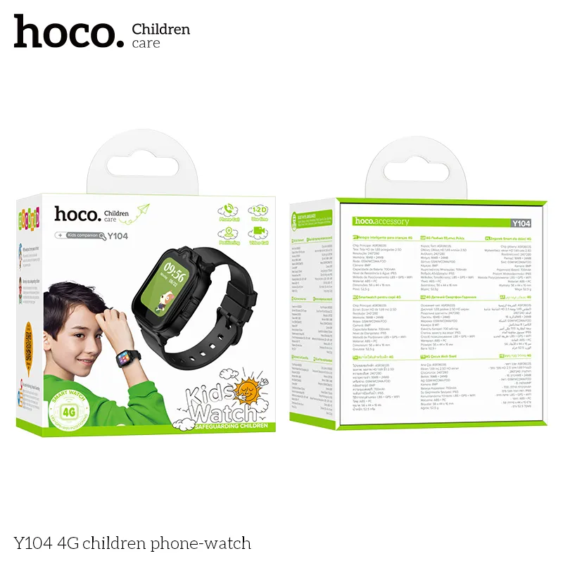 Đồng Hồ Trẻ Em Hoco Y104 4G thiết kế hiện đại màu sắc sinh động phù hợp trẻ em