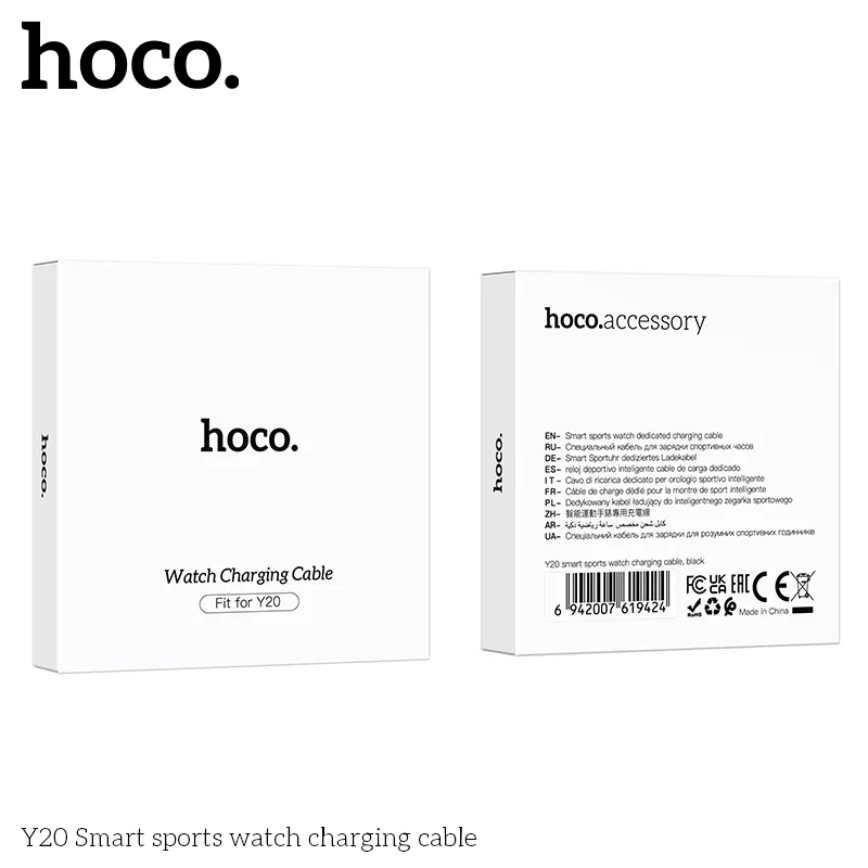 Cáp sạc Hoco Y20 thiết kế hiện đại, dây PVC bền bỉ, màu sắc tinh tế