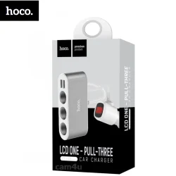 Tẩu Sạc Ô tô Hoco Z13 LCD one-pull-three