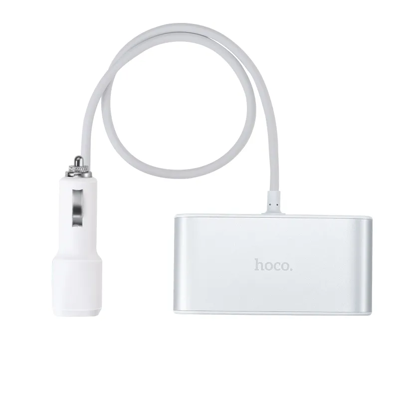 Tẩu Sạc Ô tô Hoco Z13 LCD one-pull-three thương hiệu uy tín Hoco bảo hành chính hãng 12 tháng